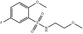 5-fluoro-2-methoxy-N-(2-methoxyethyl)benzenesulfonamide Structure