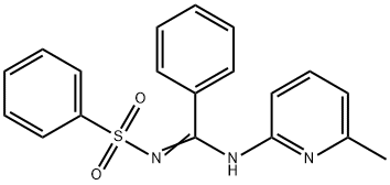 N-[[(6-methyl-2-pyridinyl)imino](phenyl)methyl]benzenesulfonamide Structure