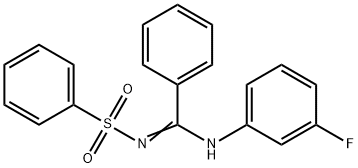 N-[[(3-fluorophenyl)imino](phenyl)methyl]benzenesulfonamide Structure