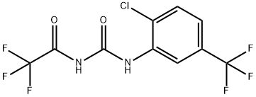 N-[2-chloro-5-(trifluoromethyl)phenyl]-N'-(trifluoroacetyl)urea Structure