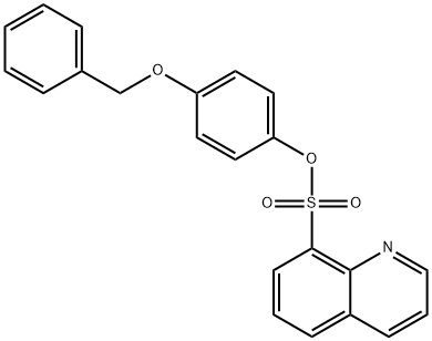 4-(benzyloxy)phenyl 8-quinolinesulfonate Struktur