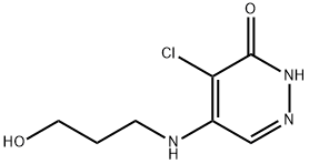 4-chloro-5-[(3-hydroxypropyl)amino]-3(2H)-pyridazinone 化学構造式