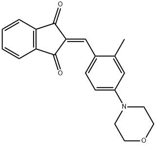 2-[2-methyl-4-(4-morpholinyl)benzylidene]-1H-indene-1,3(2H)-dione,692260-55-2,结构式