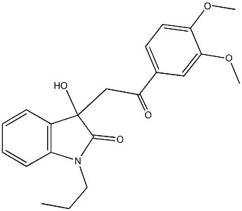 3-[2-(3,4-dimethoxyphenyl)-2-oxoethyl]-3-hydroxy-1-propyl-1,3-dihydro-2H-indol-2-one Structure