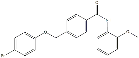 4-[(4-bromophenoxy)methyl]-N-(2-methoxyphenyl)benzamide,692288-60-1,结构式