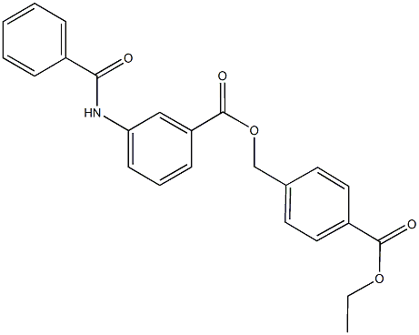 4-(ethoxycarbonyl)benzyl 3-(benzoylamino)benzoate Structure