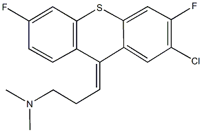 N-[3-(2-chloro-3,6-difluoro-9H-thioxanthen-9-ylidene)propyl]-N,N-dimethylamine,69231-99-8,结构式