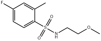 4-fluoro-N-(2-methoxyethyl)-2-methylbenzenesulfonamide Struktur