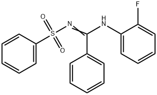 N-[[(2-fluorophenyl)imino](phenyl)methyl]benzenesulfonamide Struktur