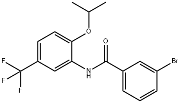 3-bromo-N-[2-isopropoxy-5-(trifluoromethyl)phenyl]benzamide,692746-68-2,结构式