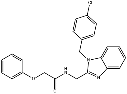 N-{[1-(4-chlorobenzyl)-1H-benzimidazol-2-yl]methyl}-2-phenoxyacetamide Structure