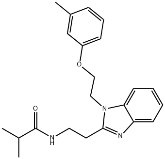 2-methyl-N-(2-{1-[2-(3-methylphenoxy)ethyl]-1H-benzimidazol-2-yl}ethyl)propanamide Struktur