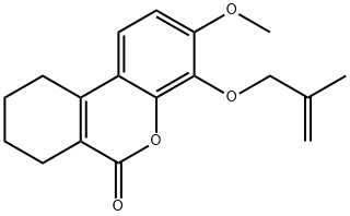 3-methoxy-4-[(2-methyl-2-propenyl)oxy]-7,8,9,10-tetrahydro-6H-benzo[c]chromen-6-one Structure