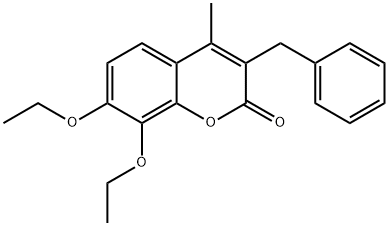 3-benzyl-7,8-diethoxy-4-methyl-2H-chromen-2-one Structure