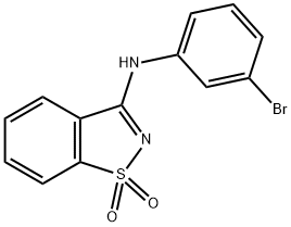 N-(3-bromophenyl)-N-(1,1-dioxido-1,2-benzisothiazol-3-yl)amine|