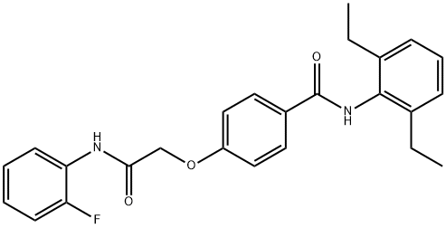 N-(2,6-diethylphenyl)-4-[2-(2-fluoroanilino)-2-oxoethoxy]benzamide Struktur