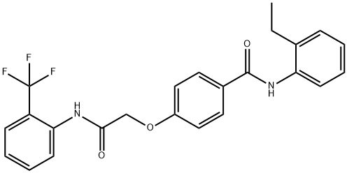 N-(2-ethylphenyl)-4-{2-oxo-2-[2-(trifluoromethyl)anilino]ethoxy}benzamide Structure