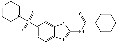 N-[6-(4-morpholinylsulfonyl)-1,3-benzothiazol-2-yl]cyclohexanecarboxamide Structure