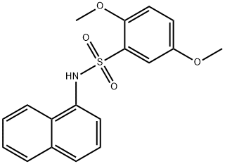 2,5-dimethoxy-N-(1-naphthyl)benzenesulfonamide 化学構造式