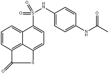 N-(4-{[(2-oxo-2H-naphtho[1,8-bc]thien-6-yl)sulfonyl]amino}phenyl)acetamide 化学構造式