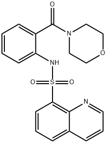 N-[2-(4-morpholinylcarbonyl)phenyl]-8-quinolinesulfonamide Structure