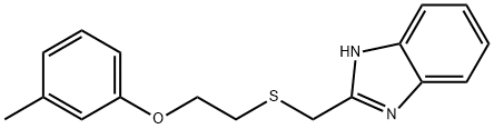 2-[(1H-benzimidazol-2-ylmethyl)sulfanyl]ethyl 3-methylphenyl ether Struktur