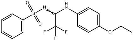 N-[N-(4-ethoxyphenyl)-2,2,2-trifluoroethanimidoyl]benzenesulfonamide 结构式