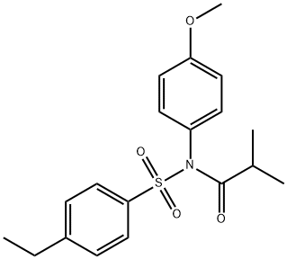 4-ethyl-N-isobutyryl-N-(4-methoxyphenyl)benzenesulfonamide Structure