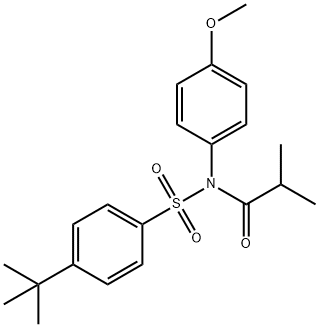 4-tert-butyl-N-isobutyryl-N-(4-methoxyphenyl)benzenesulfonamide,692763-41-0,结构式