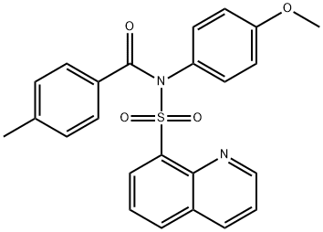 N-(4-methoxyphenyl)-N-(4-methylbenzoyl)-8-quinolinesulfonamide Structure