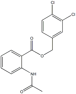 3,4-dichlorobenzyl 2-(acetylamino)benzoate Struktur