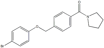 1-{4-[(4-bromophenoxy)methyl]benzoyl}pyrrolidine Struktur