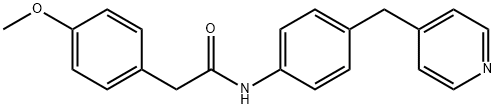 2-(4-methoxyphenyl)-N-[4-(4-pyridinylmethyl)phenyl]acetamide 化学構造式
