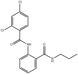 2,4-dichloro-N-{2-[(propylamino)carbonyl]phenyl}benzamide Structure