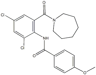 692772-04-6 N-[2-(1-azepanylcarbonyl)-4,6-dichlorophenyl]-4-methoxybenzamide