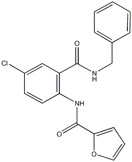 N-{2-[(benzylamino)carbonyl]-4-chlorophenyl}-2-furamide Struktur