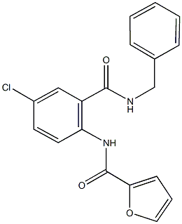 N-{2-[(benzylamino)carbonyl]-4-chlorophenyl}-2-furamide 结构式