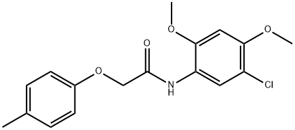 N-(5-chloro-2,4-dimethoxyphenyl)-2-(4-methylphenoxy)acetamide Struktur