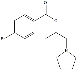 1-methyl-2-(1-pyrrolidinyl)ethyl 4-bromobenzoate Structure