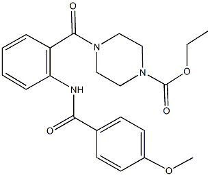 ethyl 4-{2-[(4-methoxybenzoyl)amino]benzoyl}-1-piperazinecarboxylate|