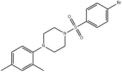 1-[(4-bromophenyl)sulfonyl]-4-(2,4-dimethylphenyl)piperazine 结构式