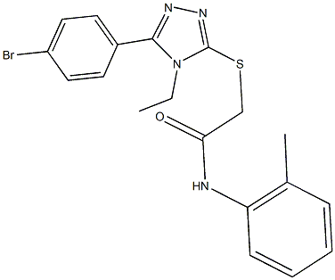 2-{[5-(4-bromophenyl)-4-ethyl-4H-1,2,4-triazol-3-yl]sulfanyl}-N-(2-methylphenyl)acetamide Structure