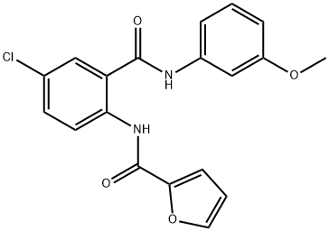 N-{4-chloro-2-[(3-methoxyanilino)carbonyl]phenyl}-2-furamide Structure