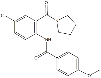 N-[4-chloro-2-(1-pyrrolidinylcarbonyl)phenyl]-4-methoxybenzamide|