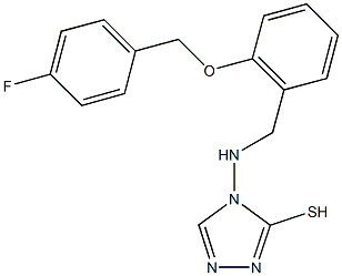 4-({2-[(4-fluorobenzyl)oxy]benzyl}amino)-4H-1,2,4-triazole-3-thiol Structure