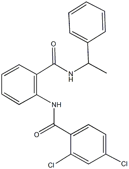 2,4-dichloro-N-(2-{[(1-phenylethyl)amino]carbonyl}phenyl)benzamide Structure