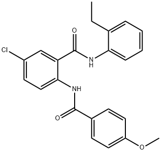 5-chloro-N-(2-ethylphenyl)-2-[(4-methoxybenzoyl)amino]benzamide 结构式