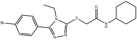2-{[5-(4-bromophenyl)-4-ethyl-4H-1,2,4-triazol-3-yl]sulfanyl}-N-cyclohexylacetamide Structure