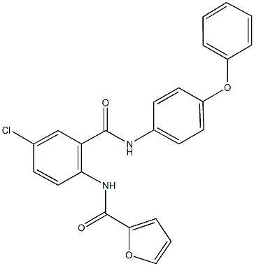N-{4-chloro-2-[(4-phenoxyanilino)carbonyl]phenyl}-2-furamide Struktur