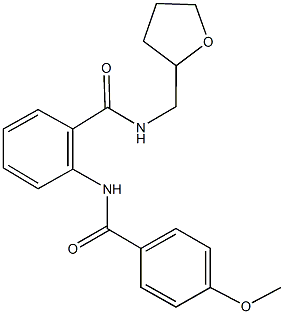 2-[(4-methoxybenzoyl)amino]-N-(tetrahydro-2-furanylmethyl)benzamide Structure